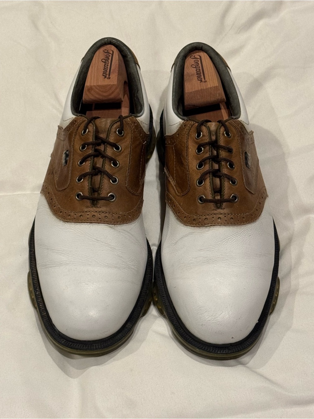 FootJoy Men’s Golf Shoes in White and Brown